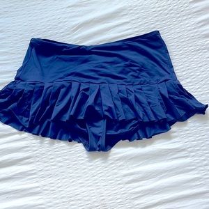 Beach House Sophie Pleated Skirted Swim Bottom - Beach Solids